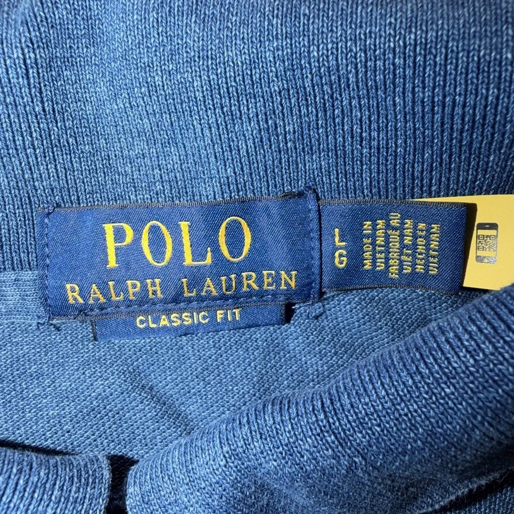 Polo Ralph Lauren Blue Polo Shirt Men's Large Orange Horse